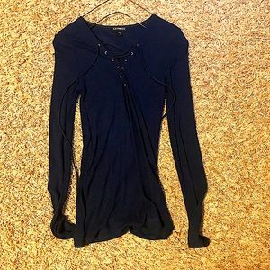 Express Fitted Lace up Top